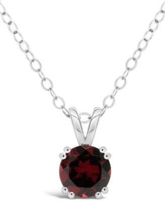 Macy's - Gemstone Pendant Necklace in Sterling Silver