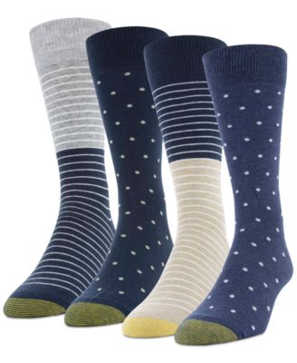 Gold Toe - Men's 4-Pack Dot Stripe Socks