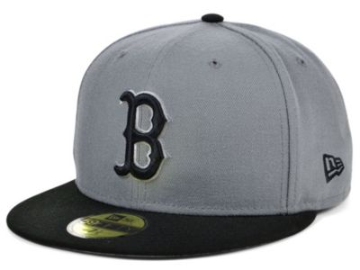 New Era - Boston Red Sox Basic Gray Black 59FIFTY Cap