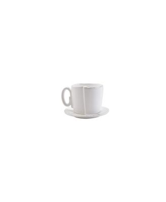 VIETRI - Vietri Lastra White Cup and Saucer