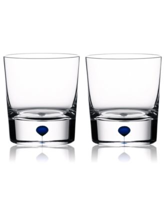 Set of 2 Intermezzo Blue Double Old Fashioned Glasses image