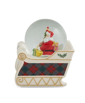 Christmas Tree Santa Sleigh Snow Globe image