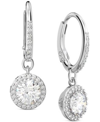 Swarovski - Silver-Tone Constella Crystal Drop Earrings