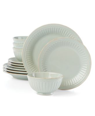 French Perle Groove 12 Pc. Dinnerware Set, Service for 4 image