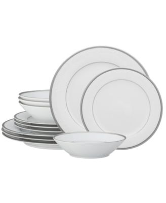 Regina Platinum 12-Piece Dinnerware Set, Service For 4 image