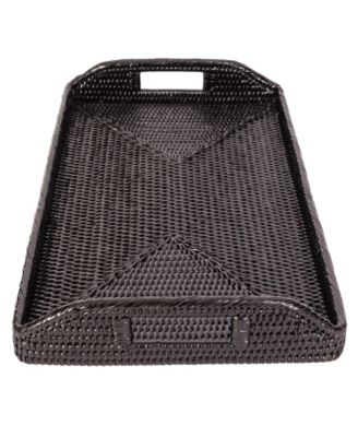 Artifacts Rattan Rectangular Tray With High Handles image