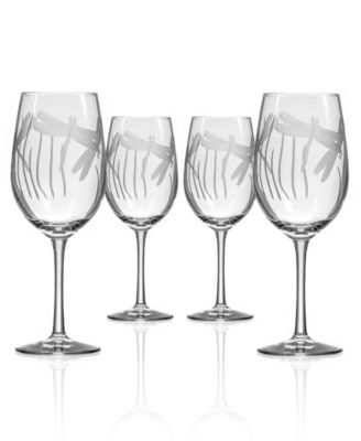 Dragonfly White Wine Glass 12oz - Set of 4 Glasses image
