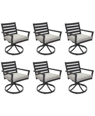 Astaire Outdoor 6-pc Swivel Chair Bundle Set, Created for Macy's image