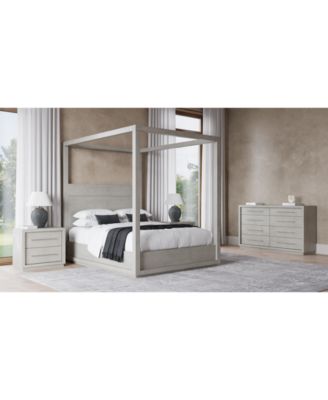 Tivie 3pc Bedroom Set (King Canopy Bed + Dresser + Nightstand), Created for Macy's image