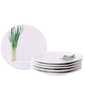 Kyoka Shunsai Set of 6 Assorted Appetizer Plates, 6" image