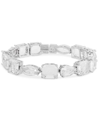 GUESS - Mixed Cut Crystal Statement Flex Bracelet