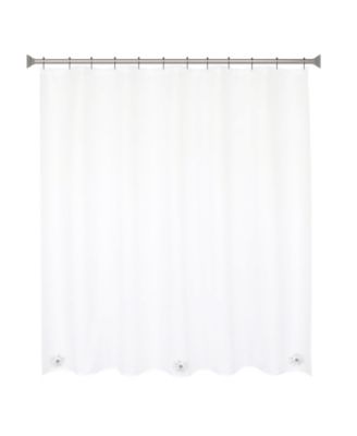 Kenney - Medium Weight Mildew-Resistant Shower Curtain Liner and Ring Set