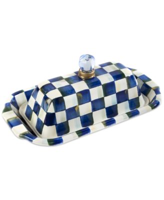 MacKenzie-Childs - Royal Check Enameled Steel Butter Box