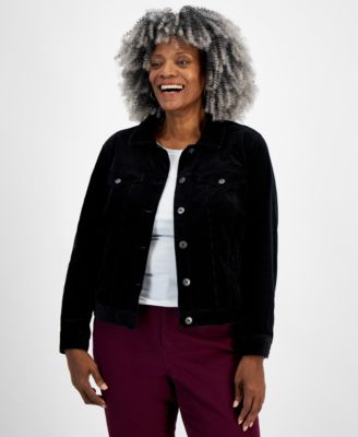 Style & Co - Plus Size Corduroy Button-Front Jacket