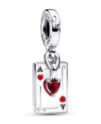 Sterling Silver Disney Villains Queen of Hearts Double Dangle Charm image