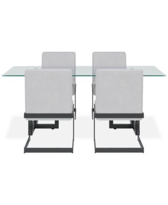 Furniture - Emila 5pc Dining Set (Rectangular Table + 4 Chairs), Created for Macy's