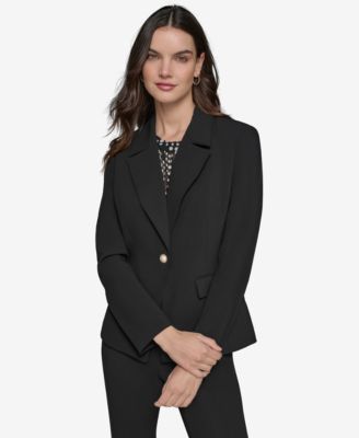 KARL LAGERFELD PARIS - Women's Notched-Lapel Single-Button Blazer