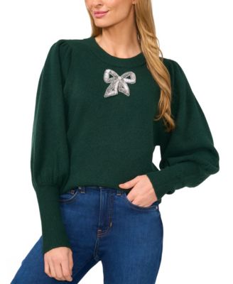 CeCe - Women's Bow-Trim Sweater