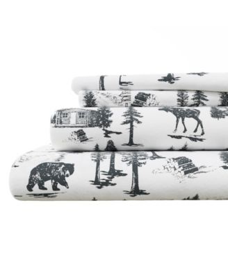 Lodge Print Ultra-Soft Turkish Cotton Flannel Sheet Set image