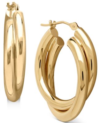 Macy's - Double Doop earrings in 14k Gold