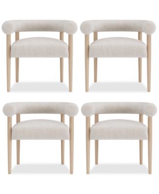 Furniture - Lunare 4 Pc. Rolled Back Chair Set