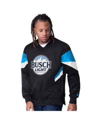 Starter - Men's  Black Ross Chastain Busch Light Striker I V-Neck Pullover Jacket