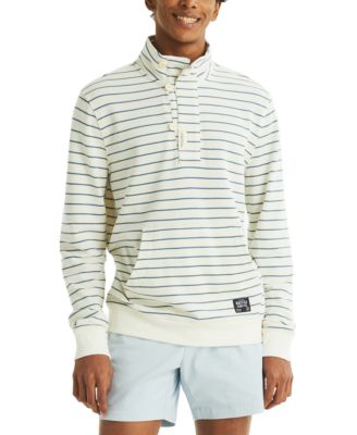 Nautica - Men's Long Sleeve Striped Pullover Sweatshirt