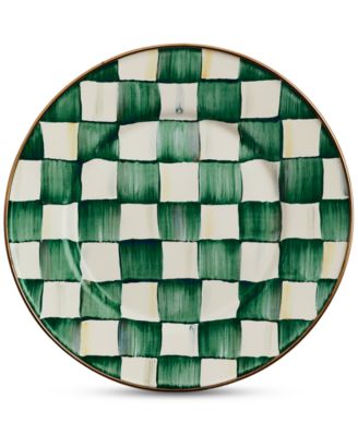 MacKenzie-Childs - Emerald Check Salad Plate