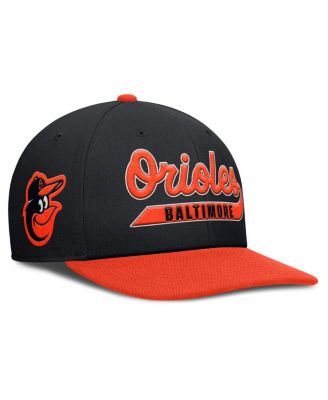 Nike - Men's  Black/Orange Baltimore Orioles Pro Performance Snapback Hat