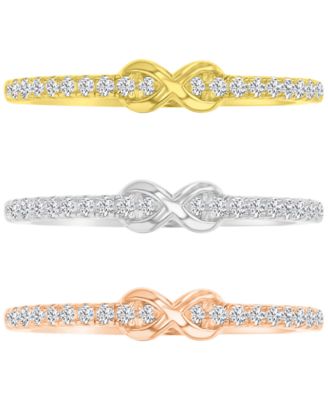 Macy's - 3-Pc. Set Cubic Zirconia Infinity Rings