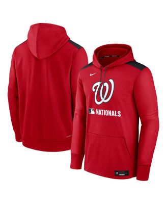 Nike - Men's Red Washington Nationals Authentic Collection Performance Pullover Hoodie