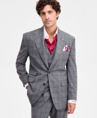 Men's Classic-Fit Windowpane Suit Separate Jacket image