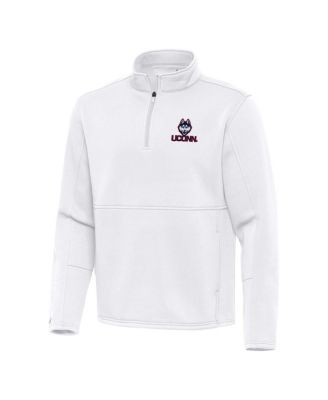 Antigua - White UConn Huskies Twist Quarter-Zip Pullover Jacket