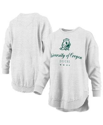 Pressbox - Women's&nbsp;Heather Gray Oregon Ducks Field Day Melange Poncho Pullover Sweatshirt