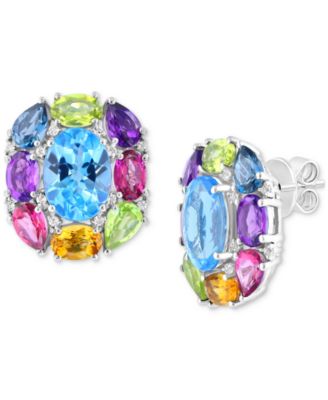 EFFY Collection - Multi-Gemstone Stud Earrings (14-5/8 ct. t.w.) in Sterling Silver