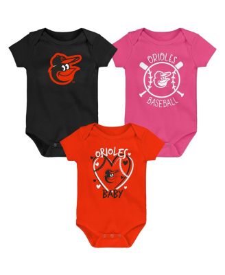 Outerstuff - Infant Baltimore Orioles Slide Home Three-Pack Bodysuit Set