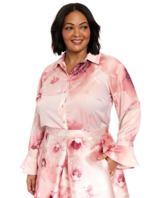Muse - Plus Size Floral-Print Blouse