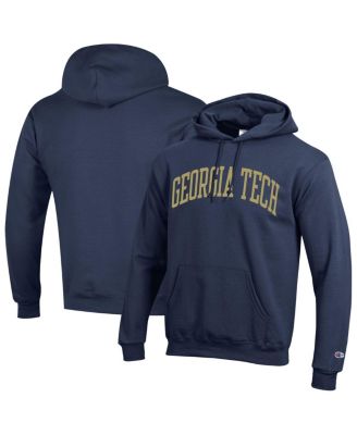 Champion - Men's Navy Georgia Tech Yellow Jackets Basic Arch Fleece Pullover Hoodie