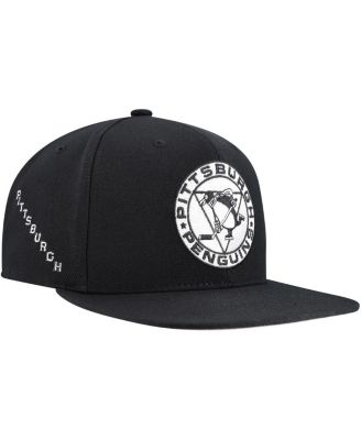 Mitchell & Ness - Men's Black Pittsburgh Penguins Team Snapback Hat