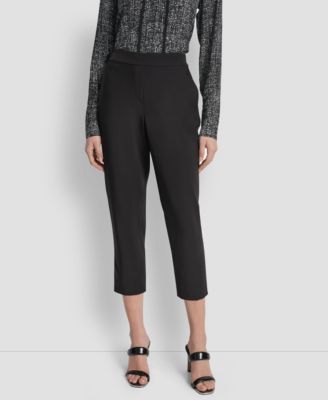 DKNY - Women's Mid-Rise Pull-On Cropped Pants