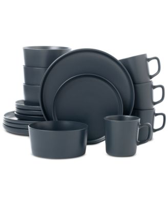 Lorren Home Trends - Grey 16-Pc. Dinnerware Set, Service for 4