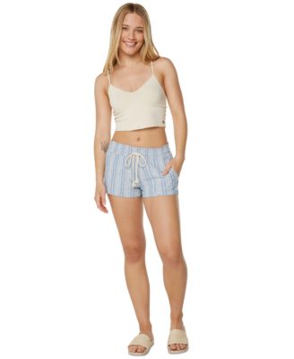 Roxy - Juniors' Oceanside Striped Pull-On Shorts