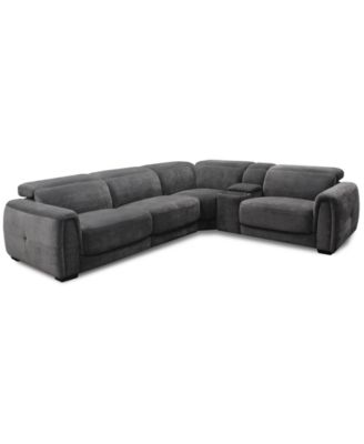 Brownell 5-Pc. L-Shape Sectional with 3 Power Motion Chairs & 1 Console, Exclusively at Macy's image