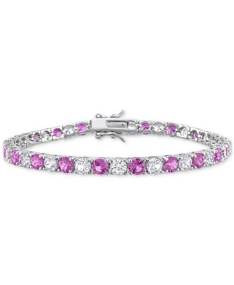 Macy's - Lab Created Gemstone Flex Bracelet in Sterling Silver