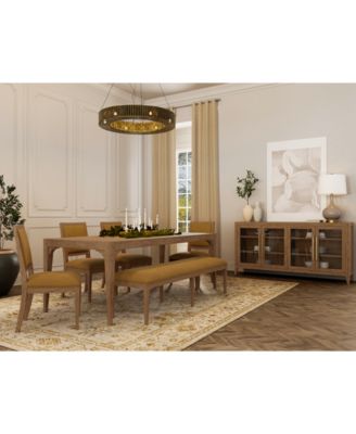  Everleigh Dining 6-Pc. Set (Table, 4 Upholstered Back Side Chair & Bench) image
