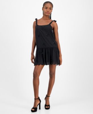 And Now This - Women's Beaded-Front Mini Dress