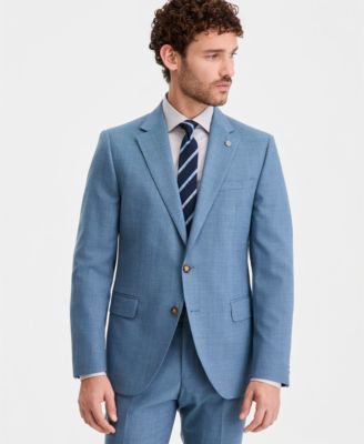 Men's Modern-Fit Light Blue Solid Suit Separates Jacket  image