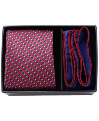 Ben Sherman - Men's&nbsp;2-Piece Stripe Tie and Pocket Square Half Box Set