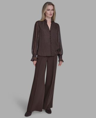 BCBG - Women's V-Neck Embroidered Top