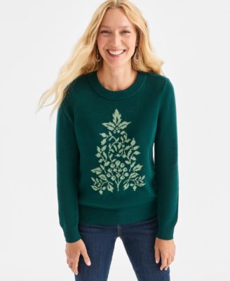 Style & Co - Petite Whimsy Long Sleeve Sweater